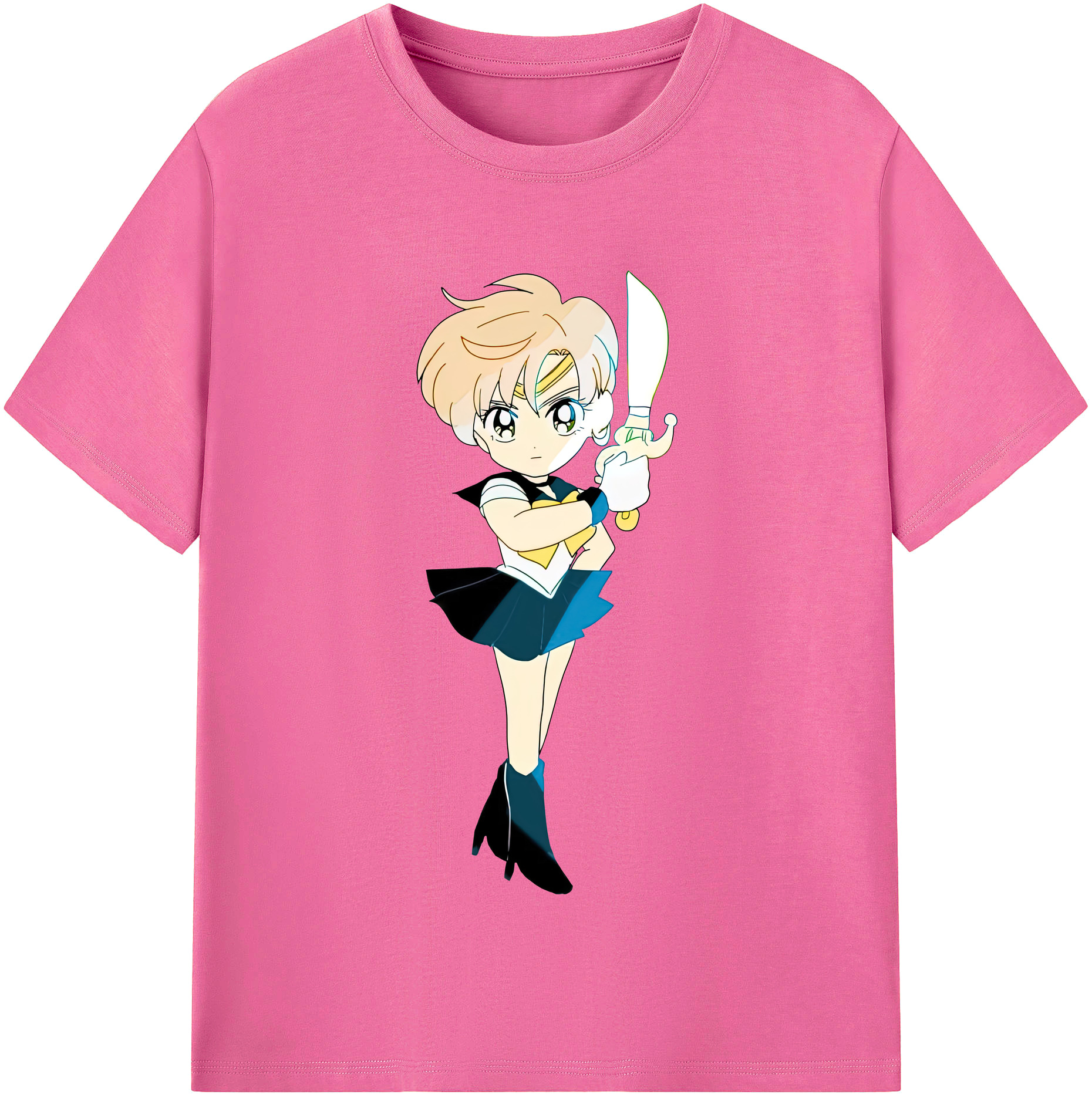 （画像用） 美少女戦士セーラームーン 天王はるか Sailor Moon Tenoh Haruka レディースカジュアルプリントTシャツ（綿100％）